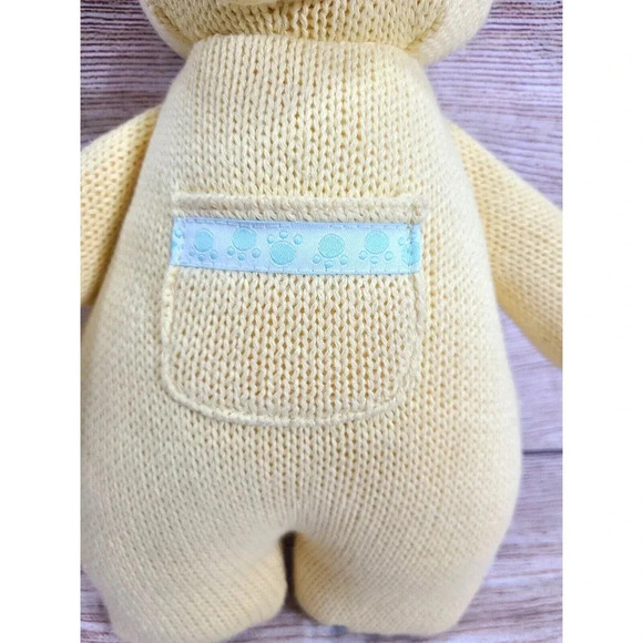 Vintage Gymboree Plush Knit Teddy Bear Stuffed Animal Toy Yellow 12" - Picture 3 of 7